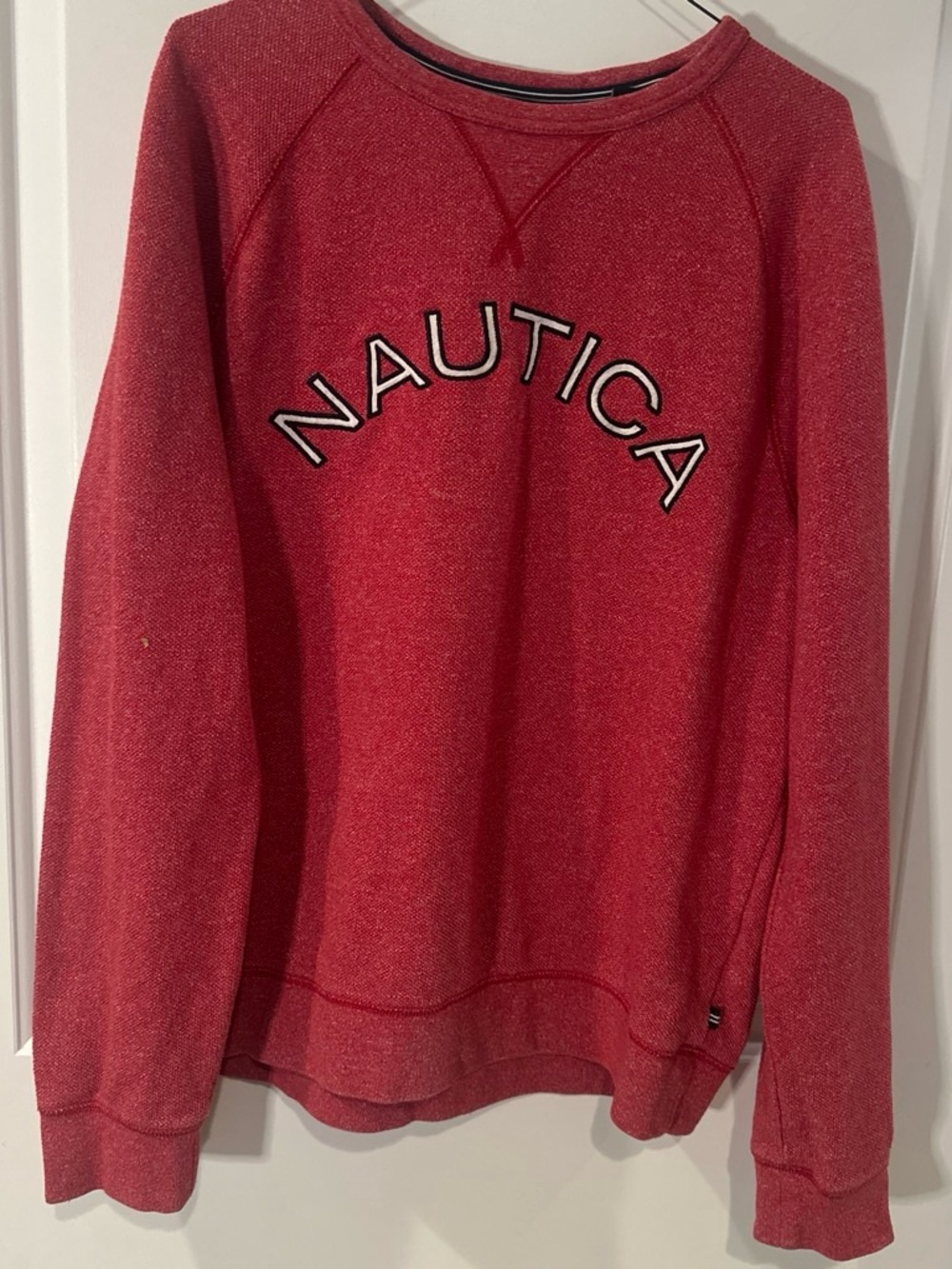 Nautica Men's Red Arch Logo Crewneck Pullover